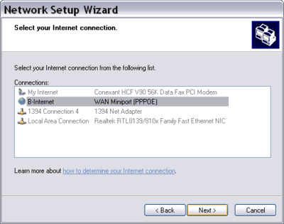 Network Setup Wizard