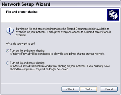 Network Setup Wizard