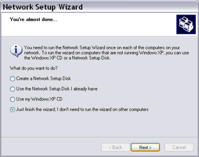 Network Setup Wizard