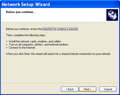 Network Setup Wizard