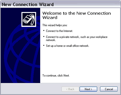 New Connection Wizard